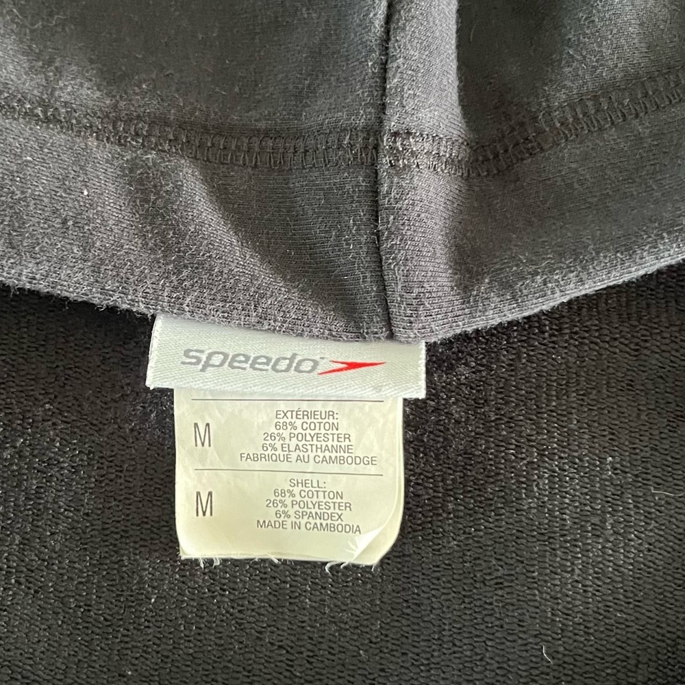 Speedo Black Hooded Front Zip Swim Coverup - Picture 4 of 4